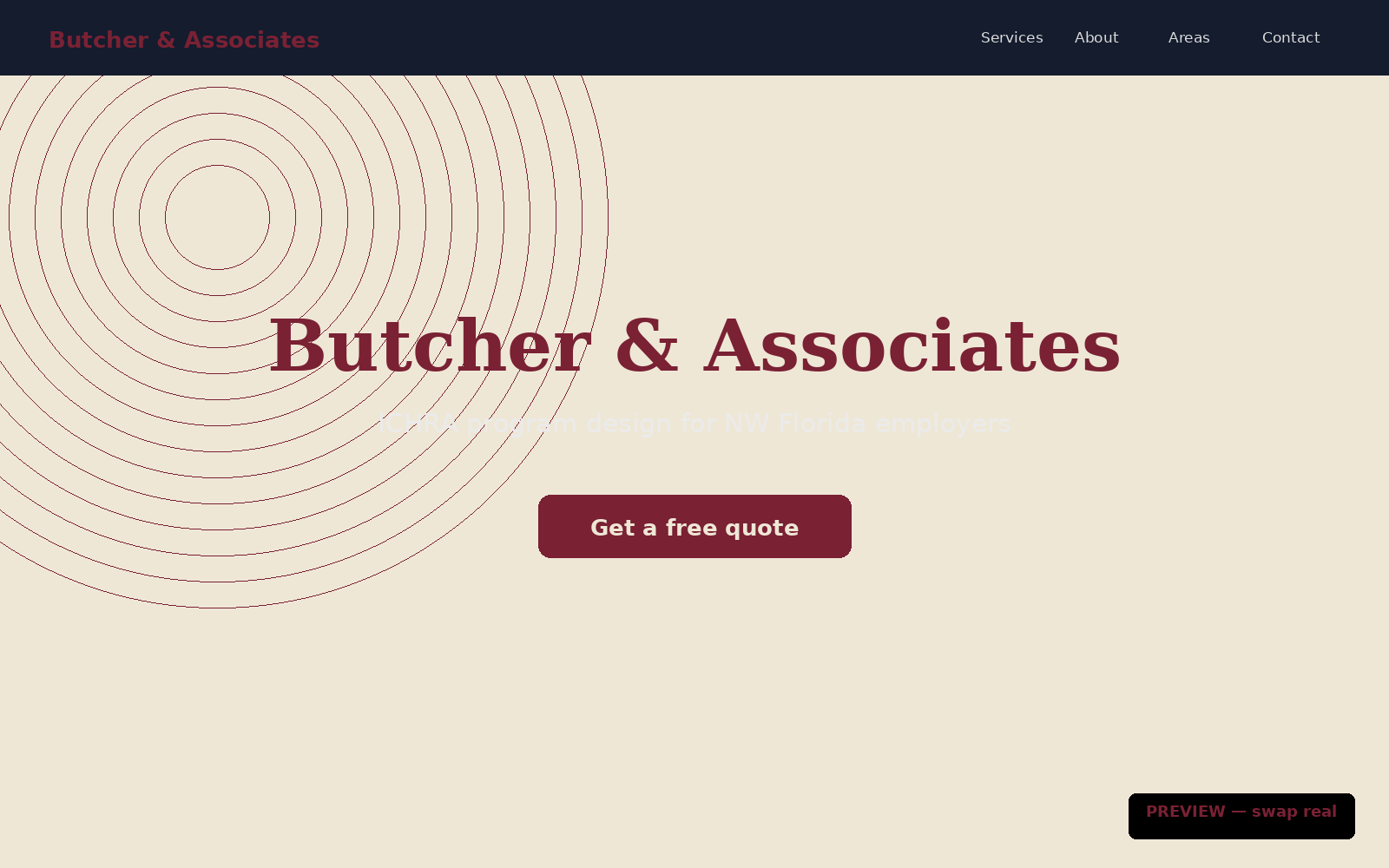 Butcher & Associates website preview
